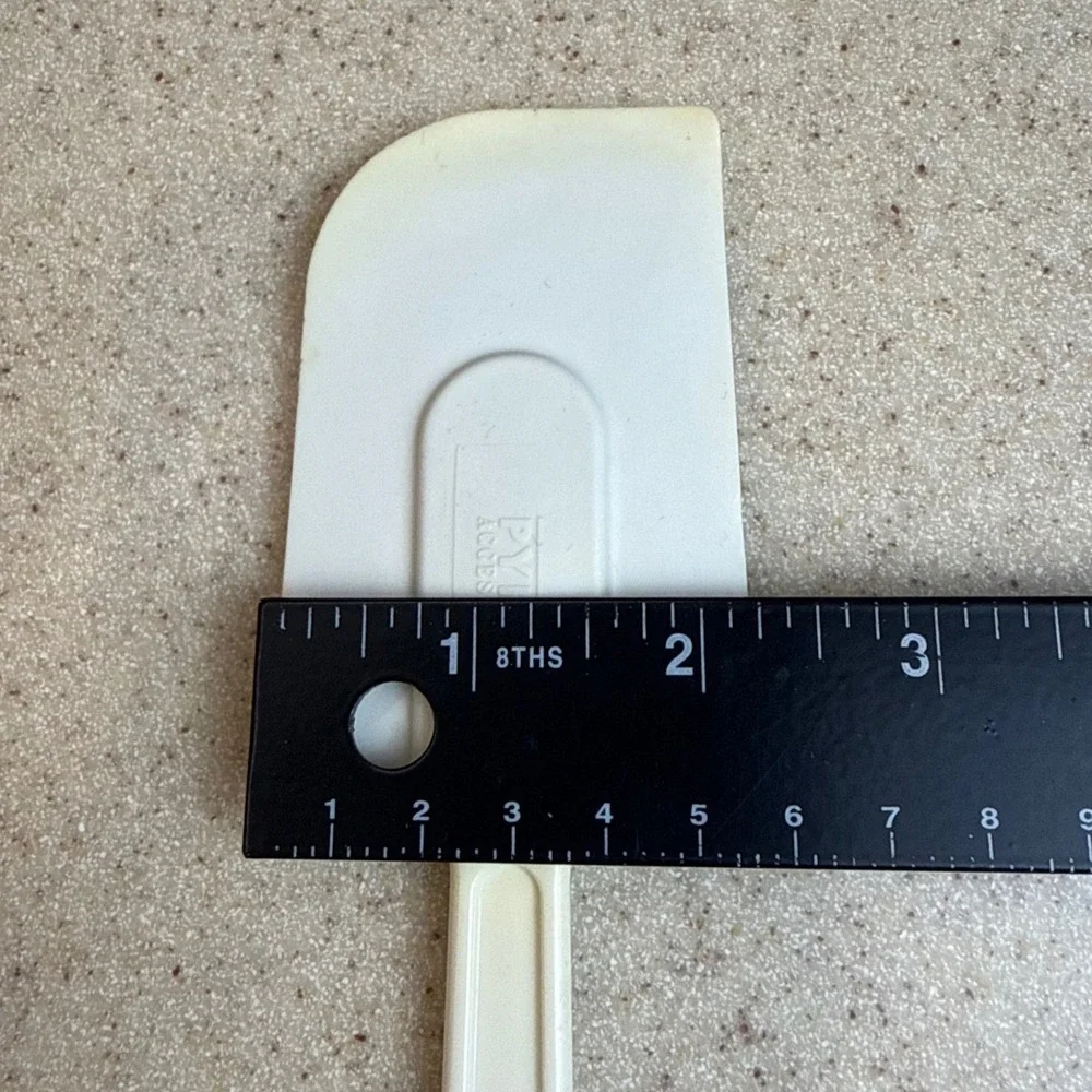 Vintage Pyrex Accessories Rubber Spatula Bowl Scraper All Purpose White 10